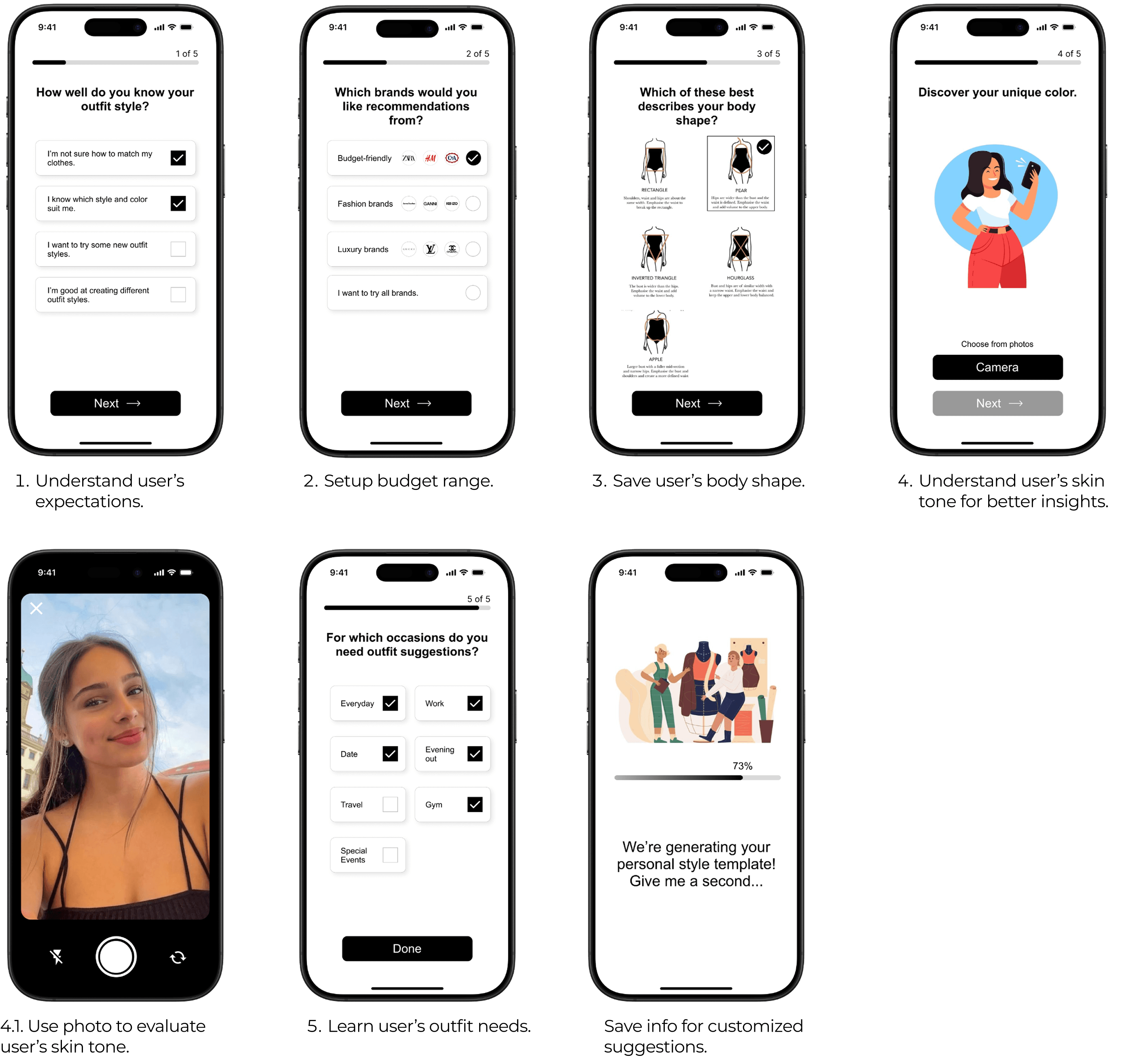 Scenario 1 — collecting user information
