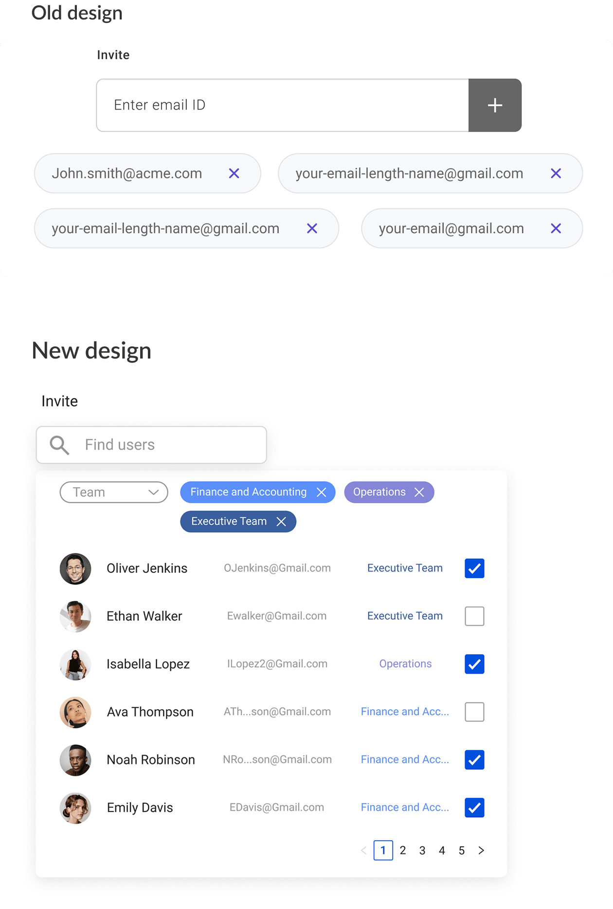 New design vs. old design